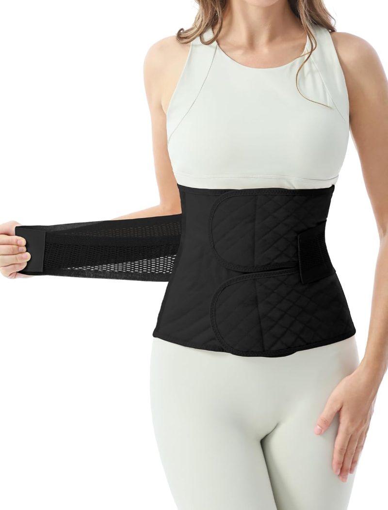 Postpartum Belly Band for Women: Abdominal Binder Post Surgery C Section Waist Trainer, Soft Fabric Abdominal Wrap for All Day, Comfort Non-Itchy, After Birth Recovery Easy Put On and Take Off